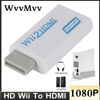 WVVMVV HD 1080 P Wii HDMI uyumlu Dönüştürücü Adaptör Full HD 720 P 1080 P 3.5 mm Ses Video Kablosu PC HDTV Monitör Ekran