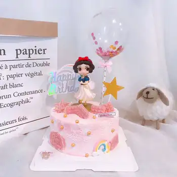 Disney Prenses Tema Kek dekorasyon Kek Cupcake Toppers Kek Bayrağı Kız Doğum Günü Partisi Dekorasyon Anniversaire Kek Malzemeleri