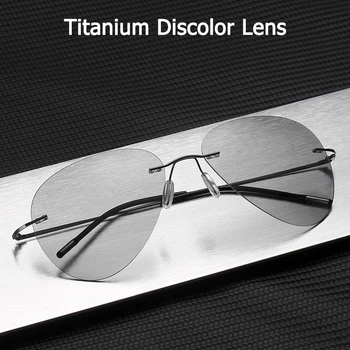JackJad Ultralight Titanyum Polarize Discolor Lens Güneş Gözlüğü Çerçevesiz Kare Pilot Stil Marka Tasarım güneş gözlüğü Oculos De Sol 2