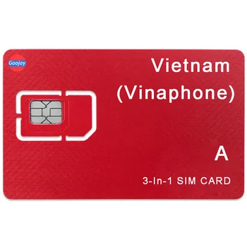 Vietnam Vinaphone Ön Ödemeli Sım Kart A,Sınırsız Veri, konuşma ve metin,4G LTE ağ telefon kartı,Vietnam Seyahat sım Kartı, 4G Veri kartı 4
