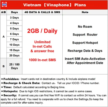Vietnam Vinaphone Ön Ödemeli Sım Kart A,Sınırsız Veri, konuşma ve metin,4G LTE ağ telefon kartı,Vietnam Seyahat sım Kartı, 4G Veri kartı 5