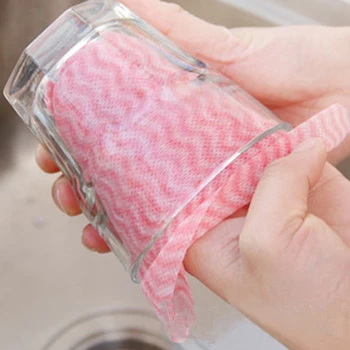 50 Adet / Rulo Tek Kullanımlık Bulaşık Bezi Mutfak Banyo Temizleme Yıkama Bezi Bez dokunmamış Kumaşlar Tek Kullanımlık Yıkama Bezi Mutfak