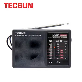 TECSUN R-202T AM / FM / TV Cep Radyo Alıcısı Dahili Hoparlör Internet Taşınabilir Radyo FM / FM / TV Cep Retro Radyo