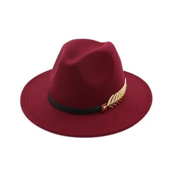 DeserveTo Rolünü Hareket Zincir Caz Şapka Kadınlar Ve Erkekler İçin Moda Şapka Yün Melon Şapka geniş şapka Renkli şapka 4