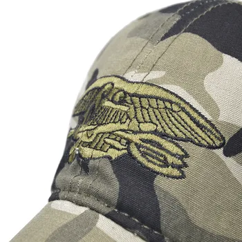 Yüksek kaliteli Mühürler Kap Erkek nakış Beyzbol Kapaklar Marka ABD Ordusu Kamuflaj Şapka Snapback Kapaklar Pamuk Ayarlanabilir şapka