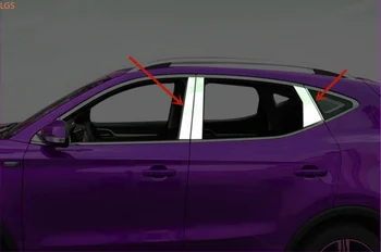 MG ZS 2017-2019 Yüksek Kaliteli paslanmaz çelik Araba pencere dekorasyonu şerit Vücut trim Anti-scratch koruma Araba styling 0