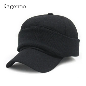 Kagenmo Kış Sıcak Beyzbol Şapkası Kulak Koruma Yüz Koruyucuları Erkek Kadın Pamuk Şapka 2