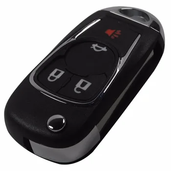Jingyuqin 4 Düğmeler Katlanır Yeni Araba Uzaktan Anahtar Dikişsiz Fob İçin Chevrolet Camaro Cruze Sonic Volt Equinox Aynı Kabuk