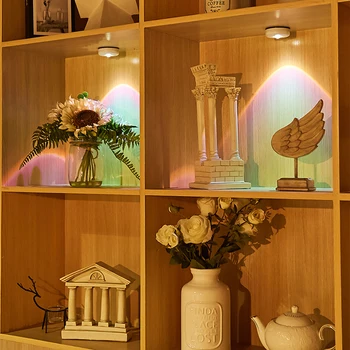 LED Gün Batımı Projeksiyon Lambası,Kablosuz Estetik Dolap Dekor Gece Lambası Duvar Aplik Mutfak/Yatak Odası/Başucu / Ev Dekorasyon