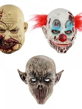 Cadılar bayramı Korku Palyaço Maskesi Masquerade Cadılar Bayramı Partisi Lateks Tam Yüz Maskesi Giyinmek Parti Maskesi