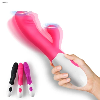 Bayanlara seks oyuncakları Vibratör G Noktası Yapay Penis Çift Titreşim Kadın Vajina Klitoris Silikon Su Geçirmez yetişkin seks oyuncakları 30 Hız 5