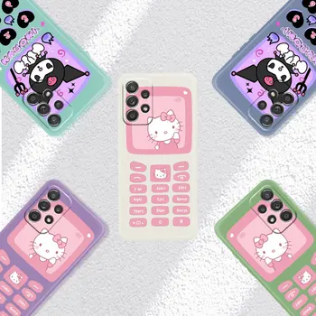 Hello Kitty Kuromi Telefon Numarası Samsung Galaxy A73 A71 A72 A12 A21s A22 A23 A31 A32 A51 A52 A52s A53 A02s Kare Sıvı Durumda