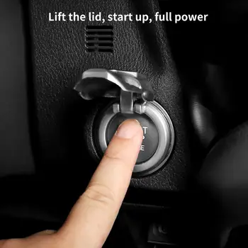 Evrensel Araba Motoru Ateşleme Start Stop Push Button Anahtarı Dekoratif Sticker Anahtarı Koruyucu Kapak Araba İç Aksesuarları İçin 1