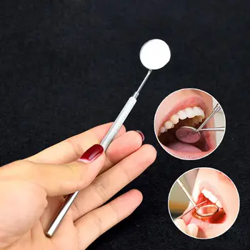 16CM Paslanmaz Çelik Diş Ayna Ağız Bakımı Aracı Diş Temizleme Muayene Kolu Ayna Diş Hekimi Ağız Kontrol Makyaj Malzemeleri