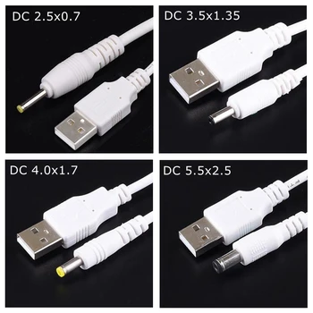 USB'den DC'ye 3.5 mm x 1.35 mm 5V DC Varil Jakı Güç Kablosu USB A Erkek DC'ye 2.0*0.6 2.5*0.7 4.0*1.7 5.5*2.1/2.5 2.5 mm 3,5 mm Ses