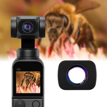 1 Adet Mini Taşınabilir Manyetik Makro Lens DJI Cep 2 Kamera Lens Vlog Çekim El Gimbal Kamera Lens Aksesuarları 2