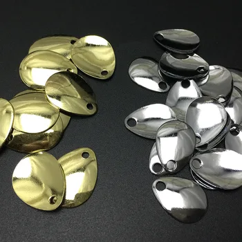 Balıkçılık kaşık yem Aksesuarları Gürültülü Kaşık Spinner Yem Altın Gümüş Demir Silice 0.5 g / 0.8 g