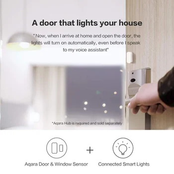 Orijinal Aqara Kapı Pencere Sensörü Akıllı Ev Zigbee Fonksiyonu Mini Sensör Uzaktan Kumanda Alarm Güvenlik Mijia Apple Homekit 2