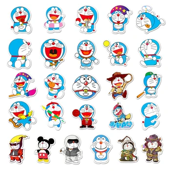 Karikatür Anime Kawaii Doraemon Çıkartmalar Dizüstü Bavul Kırtasiye Su Geçirmez Çıkartmaları Albümü Graffiti Çocuk Oyuncakları Doğum Günü Hediyeleri 4