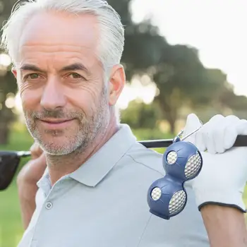 Golf Çanta İçin Golf Çanta İçin Topu Sahibi Toka İle 2 Topları Taşıyıcı Aksesuarları Koruyucu Taşınabilir Kol Silikon Altın Kemer