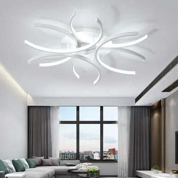 Led avize ışıkları Beyaz Modern tavan lambası yatak odası Daire tavan Oturma yemek odası Mutfak iç aydınlatma armatürü