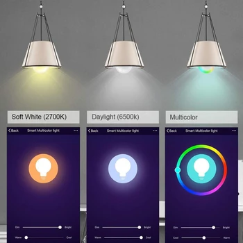 9 CoRui/MOBİL TUYA Akıllı WiFi Ampul E27 Renkli Lamba RGB Uzaktan Kontrol Grubu Vioce Google Ev Alexa Tatil Dekor