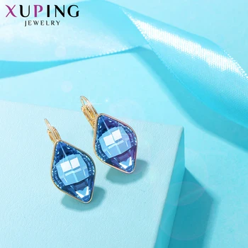 Xuping Takı Altın Renk Zarif Kadın Küpe Charms Stil Kristal Kariyer Parti A00606044 0