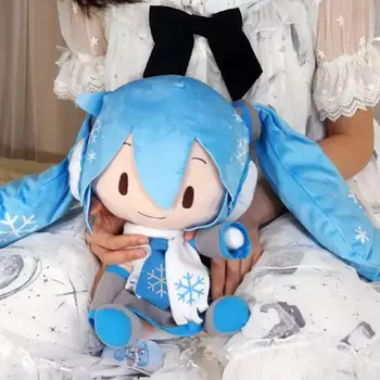 Anime Hatsune Miku FUFU Peluş Yastık Pembe / mavi Kawaii Peluş Bebek Bebek Hatsune Miku Dolması Peluş çocuk Parti Kız Oyuncak Hediyeler