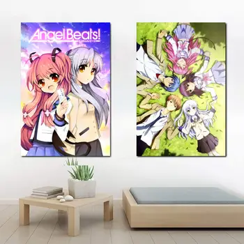 Melek Beats Anime Tuval sanat posterleri ve Duvar sanat resmi Baskı Modern Aile yatak odası dekoru Posterler