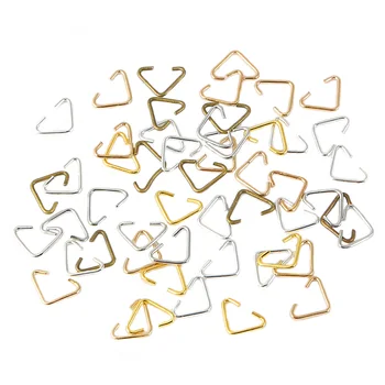 100 adet Altın / Gümüş Renk Üçgen Atlama Halkası Kefaletler Demir Metal Bölünmüş Yüzükler Konnektörler Takı Yapımı İçin DIY El Sanatları Bulguları