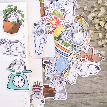 35 ADET Sevimli tavşan Çıkartmalar El Sanatları Ve Scrapbooking çıkartmaları kitap Öğrenci etiket Dekoratif sticker çocuk oyuncakları