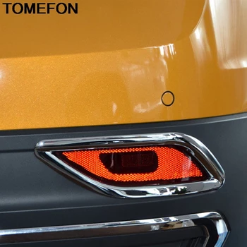 TOMEFON Volkswagen T-Çapraz 2018 2019 2020 Araba Arka Sis İşık Lambası Sis Lambası krom çerçeve Dış Aksesuarlar Styling için ABS 3