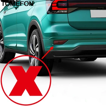 TOMEFON Volkswagen T-Çapraz 2018 2019 2020 Araba Arka Sis İşık Lambası Sis Lambası krom çerçeve Dış Aksesuarlar Styling için ABS 4