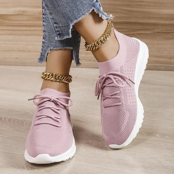 Platformu Yürüyüş Sneakers Tenis Feminino Ayakkabı Kadın koşu ayakkabıları nefes alan günlük ayakkabılar Açık Hafif spor ayakkabı