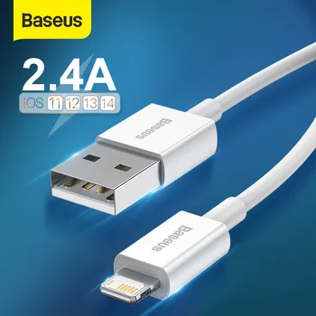 Baseus USB Kablosu iPhone 13 12 11 Pro Xr Xs Max 8 Hızlı Şarj Kablosu iPad Pro İçin USB Kablosu Veri Kablosu Kablosu Cep Telefonu Kablosu