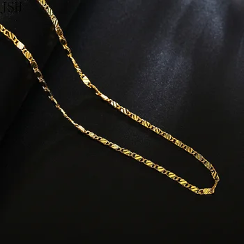 16-30 inç toptan 18K Altın Asil Güzel moda Zarif zincir güzel erkek kadın Kolye Takı düğün hediyesi