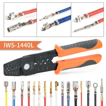 IWISS IWS-1440L Çok Fonksiyonlu Otomotiv Konektörü Erkek Ve Dişi Pin Sıkma Pensesi, Kablo Demeti Terminali fiş El Aleti