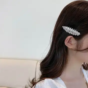 Kore Yeni Lüks Zirkon Yaprak Saç Klipleri Tokalar Kadınlar İçin Moda saç aksesuarları Hairgrips Toptan