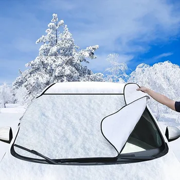 Otomatik ön cam kar kapak manyetik su geçirmez buğu önleyici araba buz Frost koruyucu çok amaçlı kapakları 4