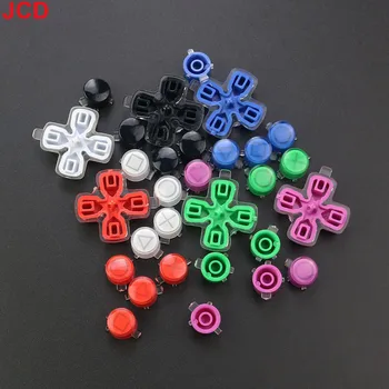 JCD 12 Renk Plastik Kristal Düğmeler ABXY D Pad Kurutma için Anahtar Kiti PS5 Denetleyici Yön Fonksiyonu Anahtar Düğmeleri