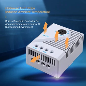 MFR012 Mekanik Nemlendirici nem kontrol aleti Higrostat Bağlantı fan ısıtıcı Dolabı Termostat Anahtarı Ayarlanabilir Din Ray