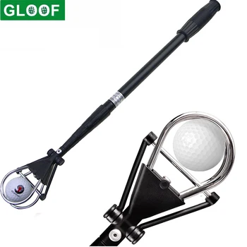 Golf Topu Retriever, Taşınabilir Paslanmaz Teleskopik Uzatılabilir Golf Pick Up Kepçe Topları Kapmak Retriever Golfçü Aksesuar Mücadele