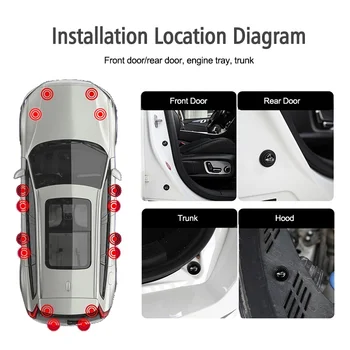 10 ADET Araba Kapı Arka Koltuk Contası Dekoratif Sticker Parçacıklar Ön Ve Şok Emici Oto ve Kamyon Parçaları Conta 3