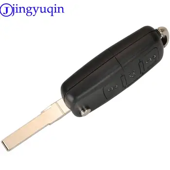 Jingyuqin 3 Düğmeler Akıllı Uzaktan Araba Anahtarı Fob 433MHZ ID48 Çip 1K0959753N VW Golf Jetta Tiguan Polo HU66 Bıçak 7N5837202