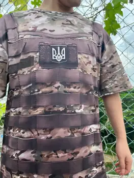 Özel Metin Ukrayna Camo Ordu Asker Bayrağı 3D Baskılı T-Shirt Tees Tops Kısa Kollu Casual Süt Fiber Daha Iyi Pamuk O Yakalı