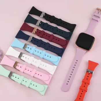10 Renk Kayışı Fitbit Versa İçin 2 Versa SE Bant Silikon saat kayışı Su Geçirmez Kadın Erkek Bilezik Fitbit Versa için 1 Aksesuarları