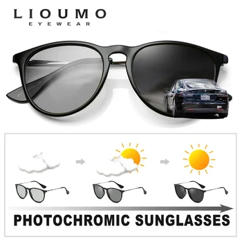 LIOUMO Marka Tasarımcısı Bukalemun Güneş Gözlüğü Erkekler Polarize Güneş Gözlükleri Kadınlar Fotokromik Sürüş Gözlük UV400 gafas sol adam 2