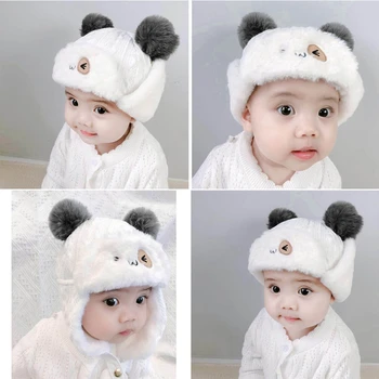 Kış Sıcak Bebek Kalınlaşmak Kulak Flap Koruma Şapka Yumuşak Pamuk Lei Feng Bere