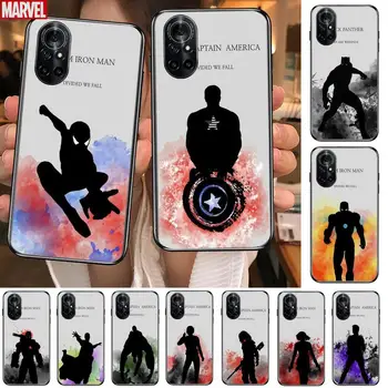 Marvel Takımı celular Temizle telefon kılıfı İçin Huawei Onur 20 10 9 8A 7 5T X Pro Lite 5G Siyah Etui Coque Hoesjes Komik Moda tasarım