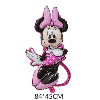 Disney Minnie Mouse Folyo Balonlar Karikatür Çocuklar Mutlu Doğum Günü Partisi Dekorasyon Bebek Duş 32 inç Numarası Balon Seti Hava Globos